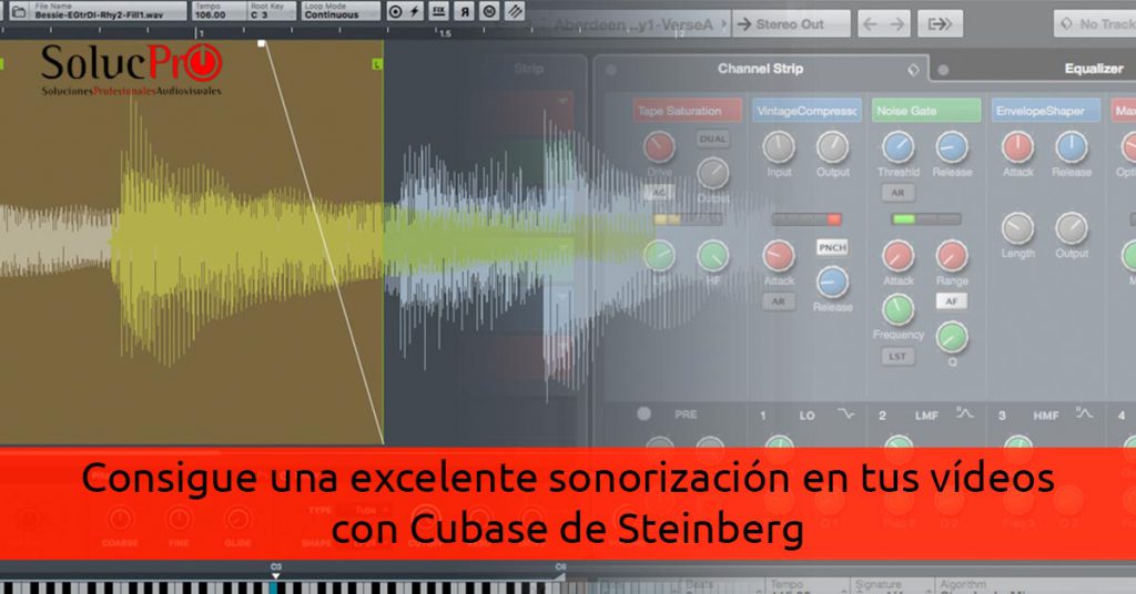 Sonido excelente en la edición de vídeo con Cubase 9.5 de Steinberg