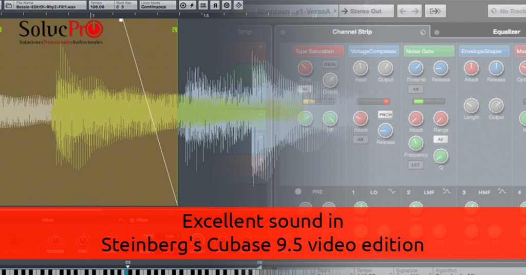 Excellent sound in Steinberg's Cubase 9.5 video edition